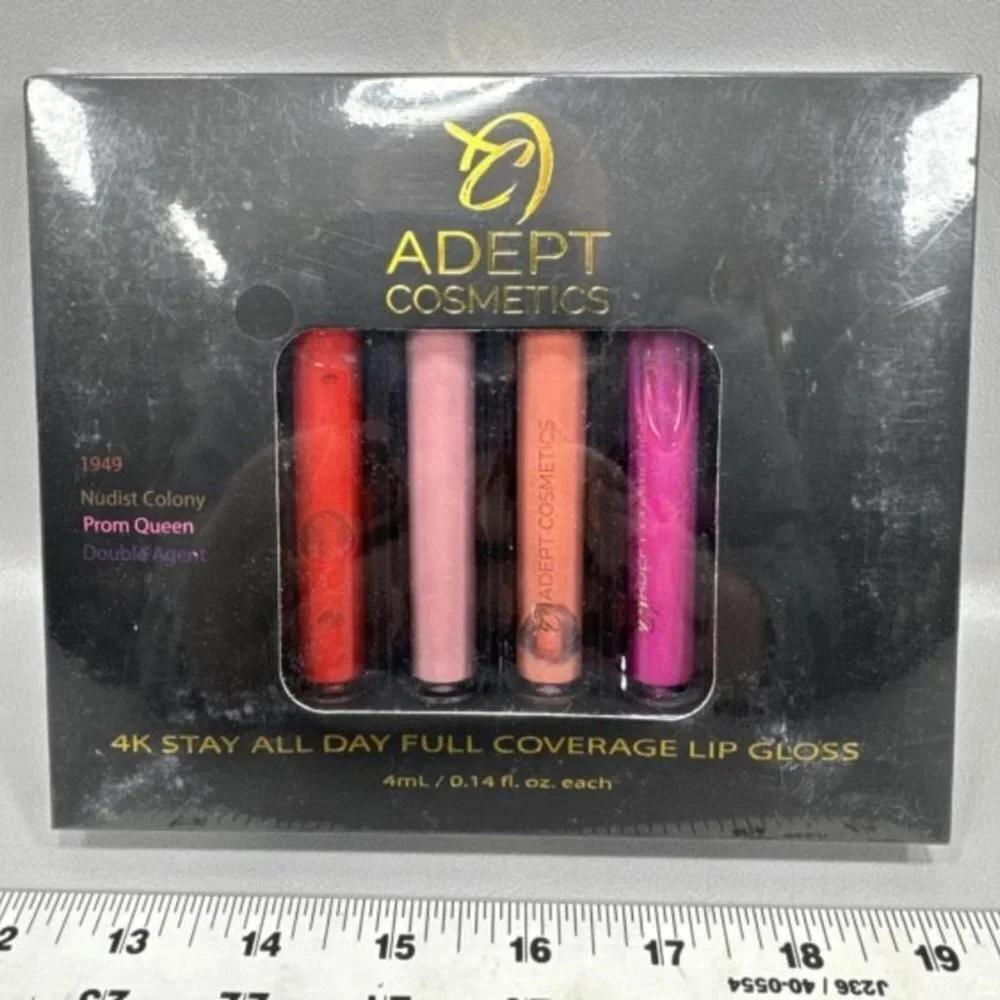 BOGO Adept lip gloss kit 4k stay all day cosmetics make up Self care beauty